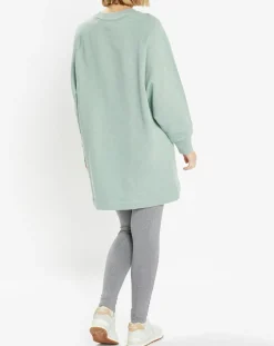 Galeries Lafayette Sweats|Sweat droit et long en Coton Lenny vert clair