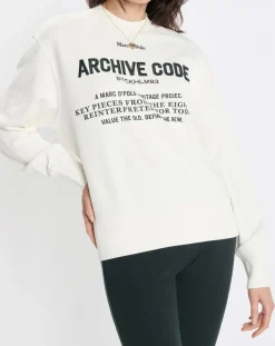 Marc O'Polo Pulls|Sweat Oversized Lady Di blanc