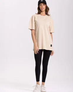 Onamaste T-Shirts|Tee Shirt Oversize beige