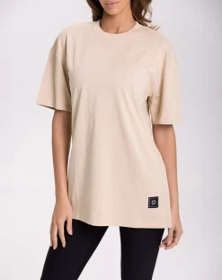 Onamaste T-Shirts|Tee Shirt Oversize beige