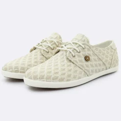 Faguo Baskets|Tennis Cypress à carreaux sable/doré