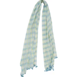 Petrusse Echarpes, Foulards|Étole 100% Coton Amarres turquoise - 85x200 cm