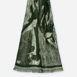 Petrusse Echarpes, Foulards|Étole 100% Soie Leandre verte - 70x190 cm