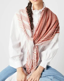 Galeries Lafayette Echarpes, Foulards|Étole Bobby rose - 130x100 cm