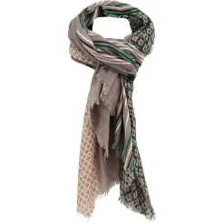 Petrusse Echarpes, Foulards|Étole en Coton Borneo terre - 100x200 cm