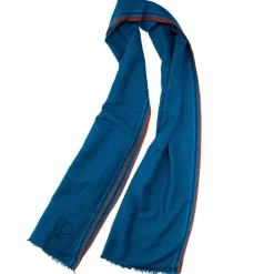 Petrusse Echarpes, Foulards|Étole Jazzy en Coton marine - 70x210 cm