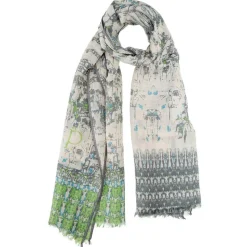 Petrusse Echarpes, Foulards|Étole Posture en Coton & Lin blanche - 70x200 cm