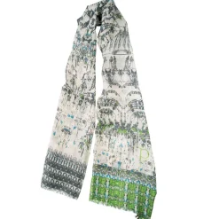 Petrusse Echarpes, Foulards|Étole Posture en Coton & Lin blanche - 70x200 cm