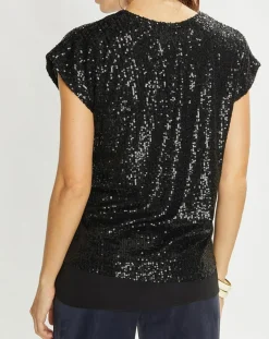 Lauren Vidal Tops Et Blouses|Top Canyon à sequins noir
