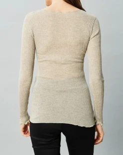 Mare Tops Et Blouses|Top Cécile en Laine & Soie caramel