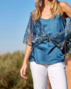 Lauren Vidal Tops Et Blouses|Top Cindy indigo