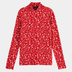 Scotch & Soda Tops Et Blouses|Top col montant imprimé floral rouge
