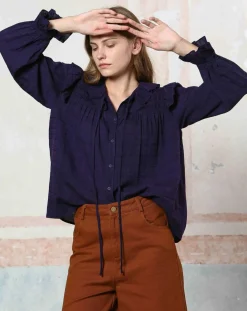 See u Soon Tops Et Blouses|Top en Coton & Lin Inaya violet