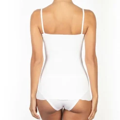 Mare Lingerie, Nuit|Top en coton blanc