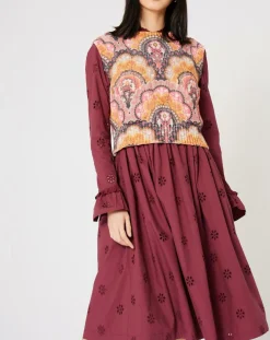 Manoush Tops Et Blouses|Top en maille Fall Torsade imprimé rose/multicolore