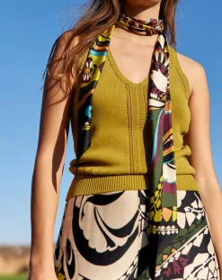 Lauren Vidal Tops Et Blouses|Top en Maille Teva anis