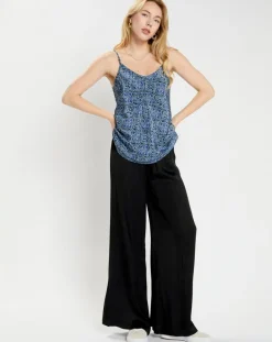 Lauren Vidal Tops Et Blouses|Top en Soie mélangée Naxos bleu