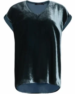 Lauren Vidal Tops Et Blouses|Top en Velours Basal sauge