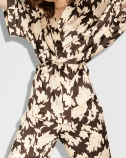 Zapa Tops Et Blouses|Top Kimono fluide Vieran chocolat