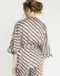 Zapa Tops Et Blouses|Top Kimono fluide Vieran imprimé multicolore