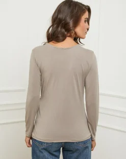 L'Armoire de Suzette Tops Et Blouses|Top Lena taupe