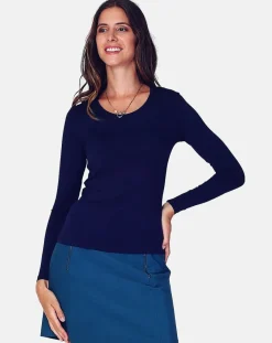 Assuili Tops Et Blouses|Top Nisa bleu nuit