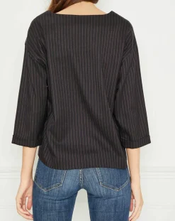 MKT Studio Tops Et Blouses|Top rayures & boutons Hania marine