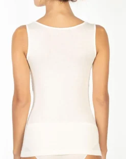 Mare Tops Et Blouses|Top sans manches bretelles larges dentelle ivoire