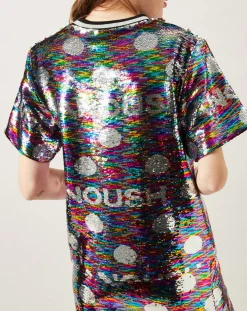 Manoush Tops Et Blouses|Top Sparkle en sequins multicolore