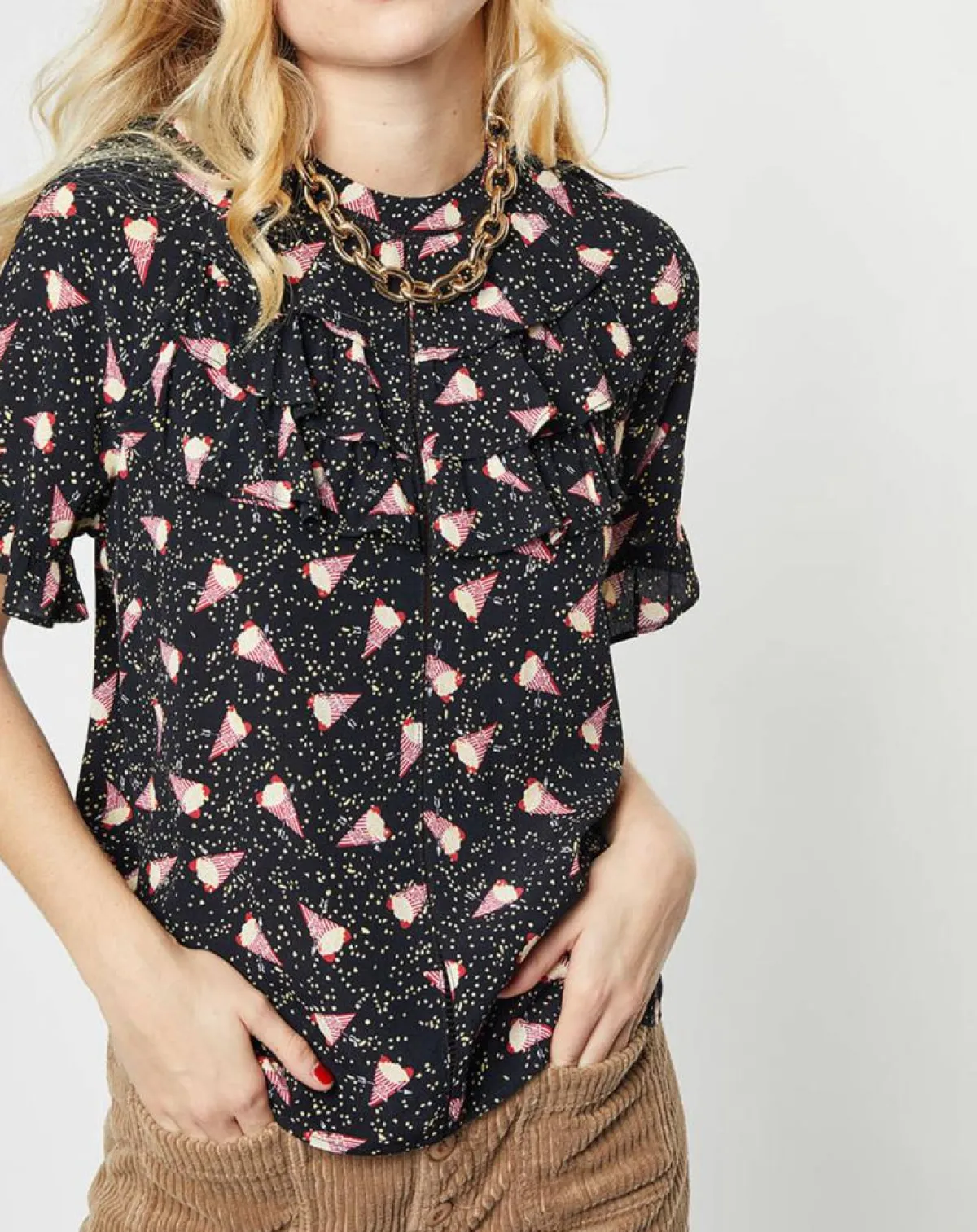 Karl Marc John Tops Et Blouses|Top Tijuana imprimé noir