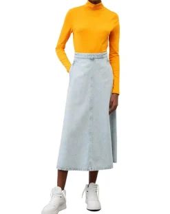 Marc O'Polo T-Shirts|T-Shirt 100% Coton Bio col roulé orange