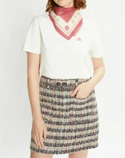 Scotch & Soda T-Shirts|T-Shirt 100% Coton Bio Foulard blanc