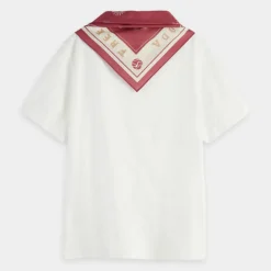 Scotch & Soda T-Shirts|T-Shirt 100% Coton Bio Foulard blanc