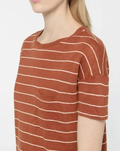 Yerse T-Shirts|T-Shirt 100% Lin Cinthia marron