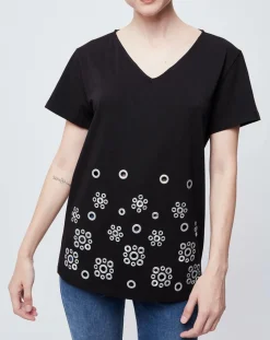 John Galliano T-Shirts|T-Shirt Col v noir