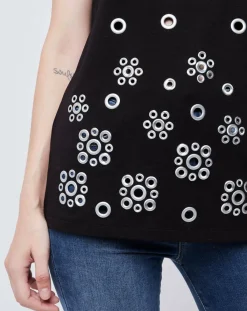 John Galliano T-Shirts|T-Shirt Col v noir