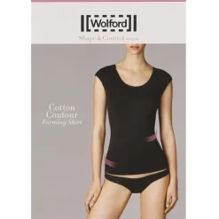 Wolford T-Shirts|T-Shirt Coton Contour rose poudré
