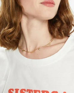 Galeries Lafayette T-Shirts|T-Shirt en Coton Bio Sisters blanc