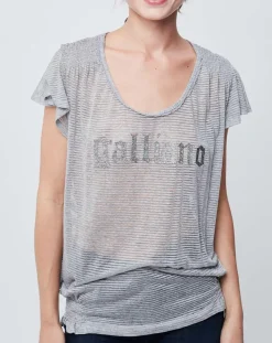 John Galliano T-Shirts|T-Shirt fluide gris souris