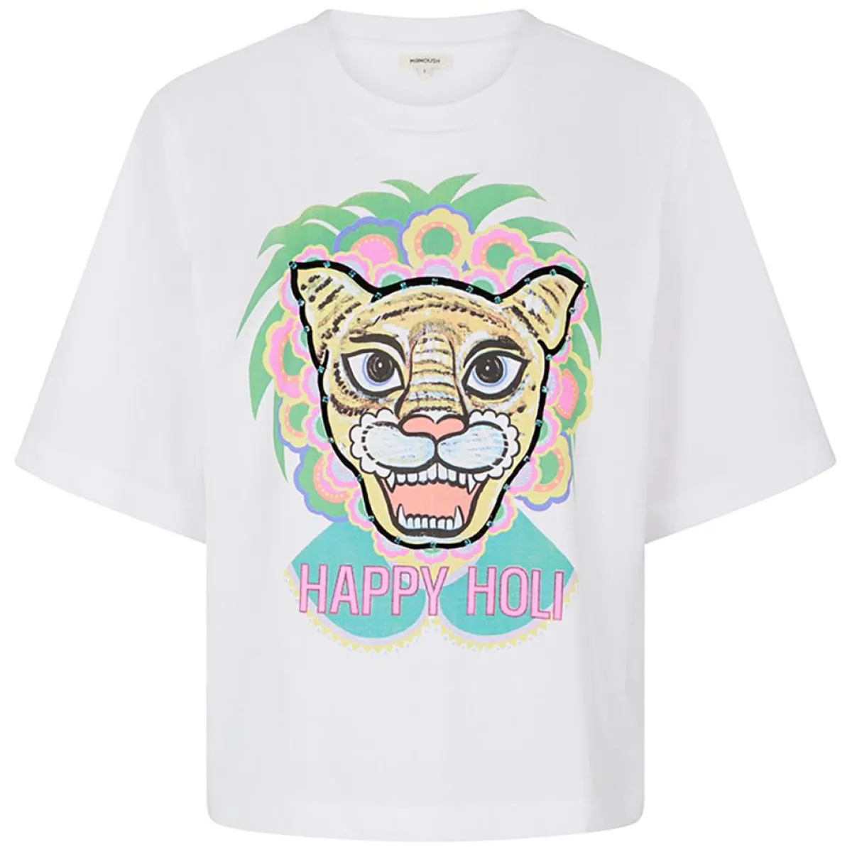 Manoush T-Shirts|T-Shirt Happy Holi blanc