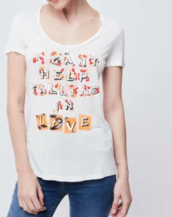 John Galliano T-Shirts|T-Shirt imprimé blanc cassé/multicolore
