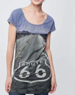 John Galliano T-Shirts|T-Shirt imprimé gris/bleu