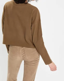 Marc O'Polo T-Shirts|T-Shirt jersey stretch marron