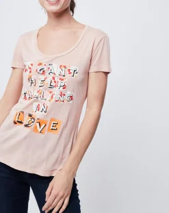 John Galliano T-Shirts|T-Shirt rose pâle