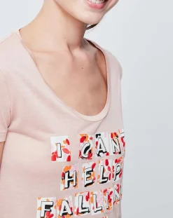 John Galliano T-Shirts|T-Shirt rose pâle