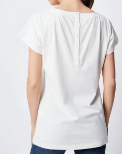 John Galliano T-Shirts|T-Shirt Long imprimé blanc cassé/noir/rose