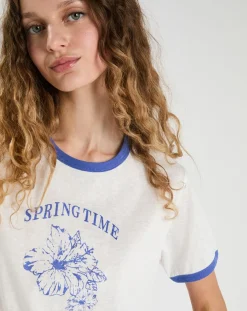 The Korner T-Shirts|T-shirt Martha blanc/bleu