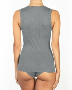 Mare T-Shirts|T-shirt sans manches Laine Mérinos mélangée gris