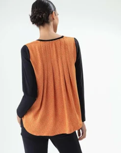 Bleu Blanc Rouge T-Shirts|T-Shirt Signe noir/orange perlee