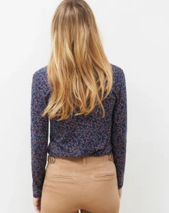 Caroll T-Shirts|T-Shirt Sonia imprimé bleu marine